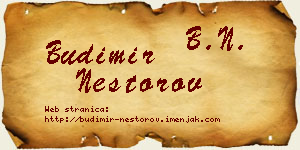 Budimir Nestorov vizit kartica